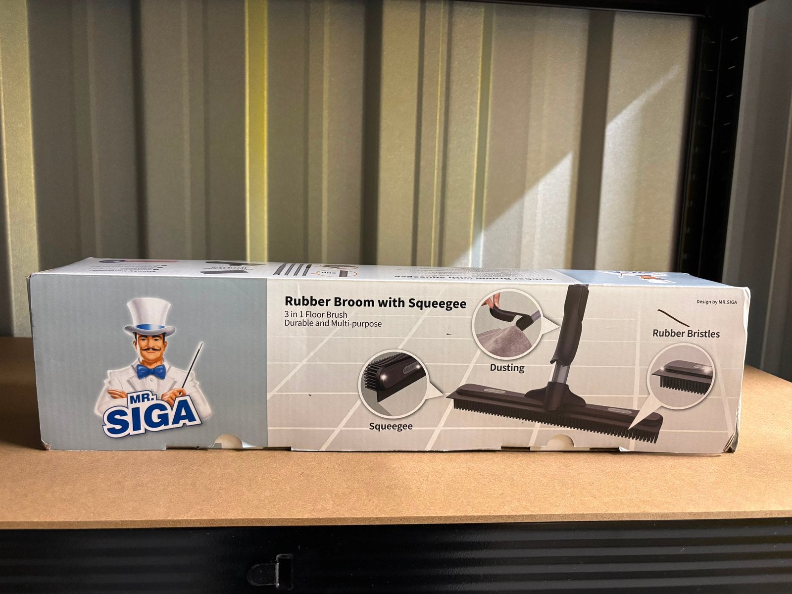 Nieuwe MR.SIGA Rubber Bezem met Vloertrekker 3-in-1, Ophalen