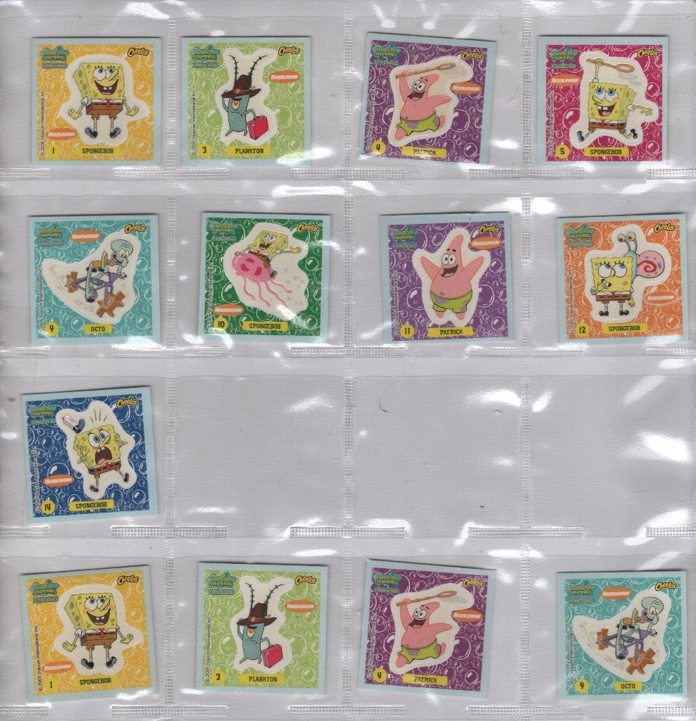 9 verschillende + 4 dubbele Spongebop kaartjes Smiths, Verzamelen, Flippo's, Ophalen of Verzenden, Verzameling