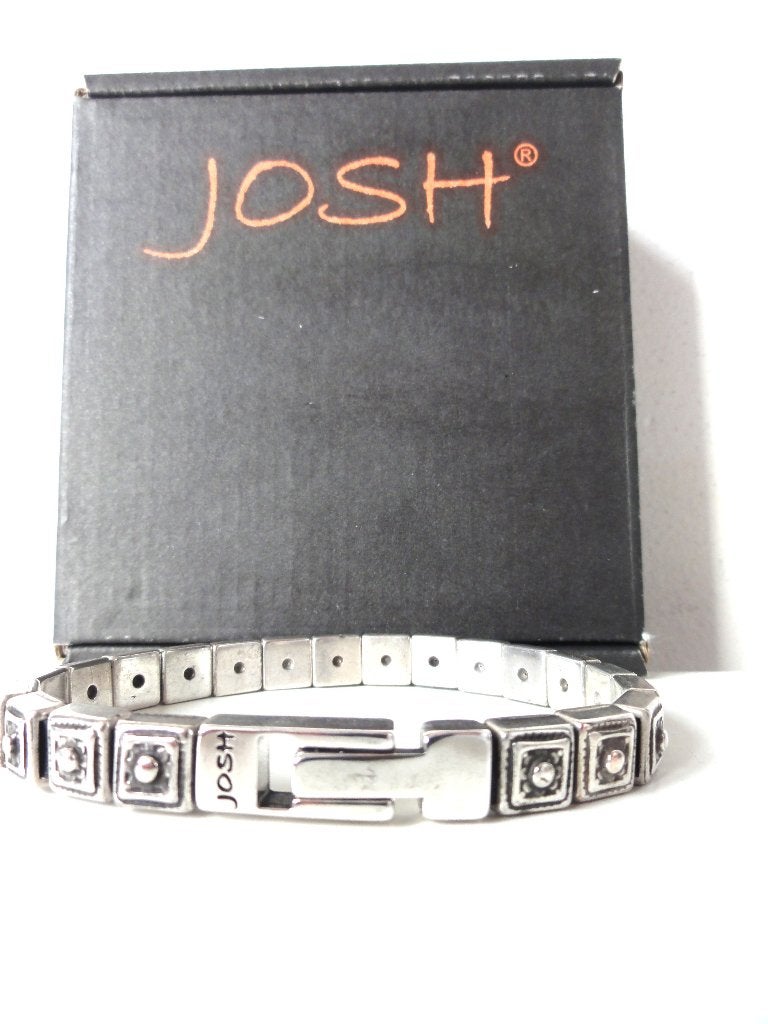Nieuwe Josh heren armband, Verzenden, Nieuw, Zilver, Overige materialen