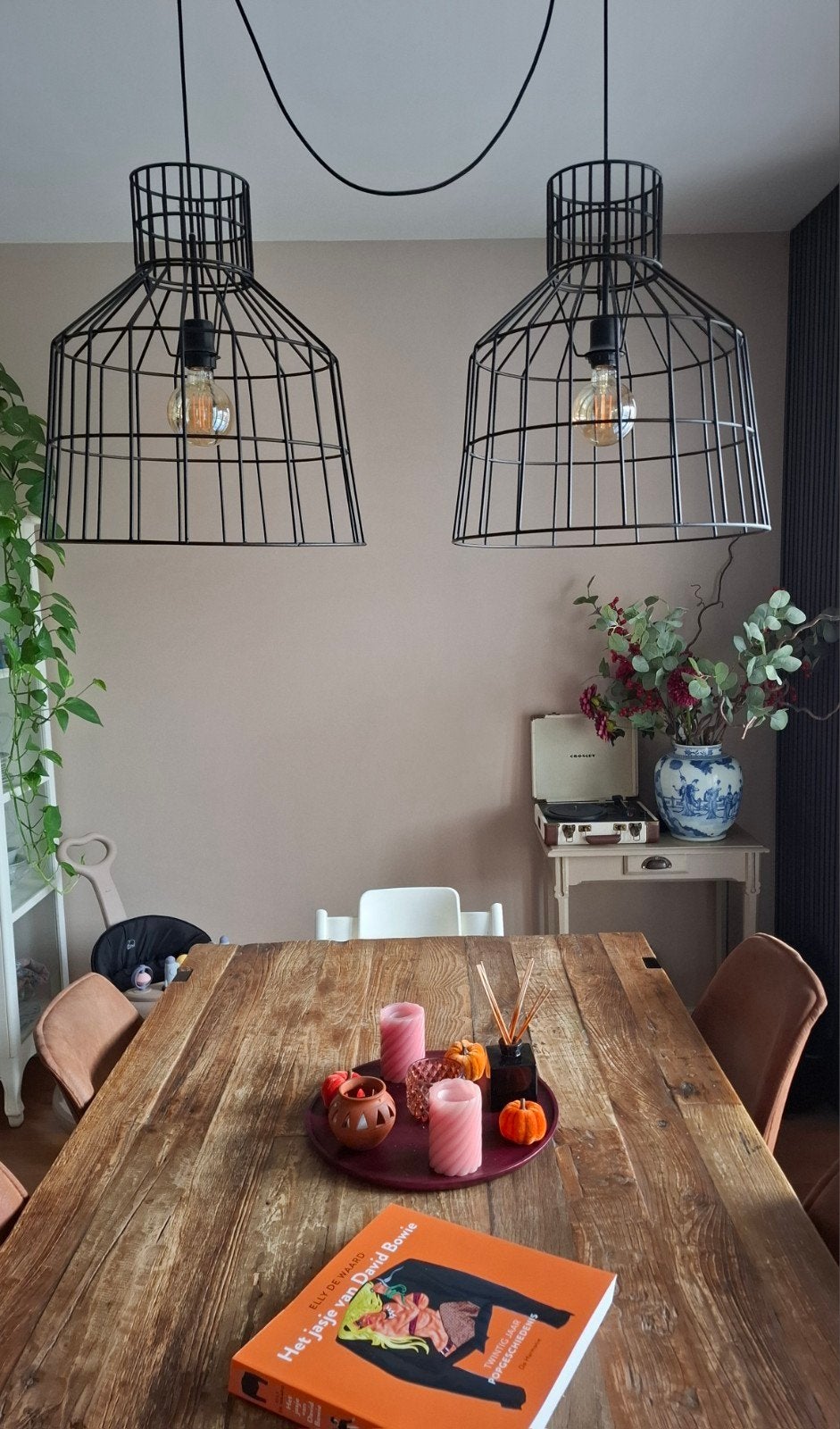 2 zwarte industriele lampen 55 x47, Ophalen, Metaal, Industrieel