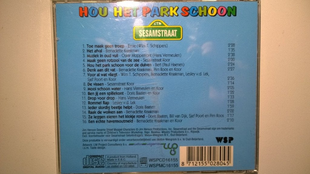 Sesamstraat - Hou Het Park Schoon, Ophalen of Verzenden, Zo goed als nieuw, 3 tot 5 jaar, Muziek
