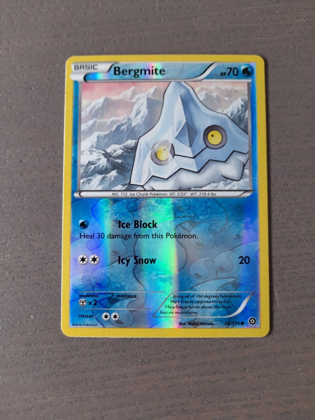 Steam siege 36/114 bergmite reverse, Ophalen of Verzenden, Zo goed als nieuw, Losse kaart, Foil
