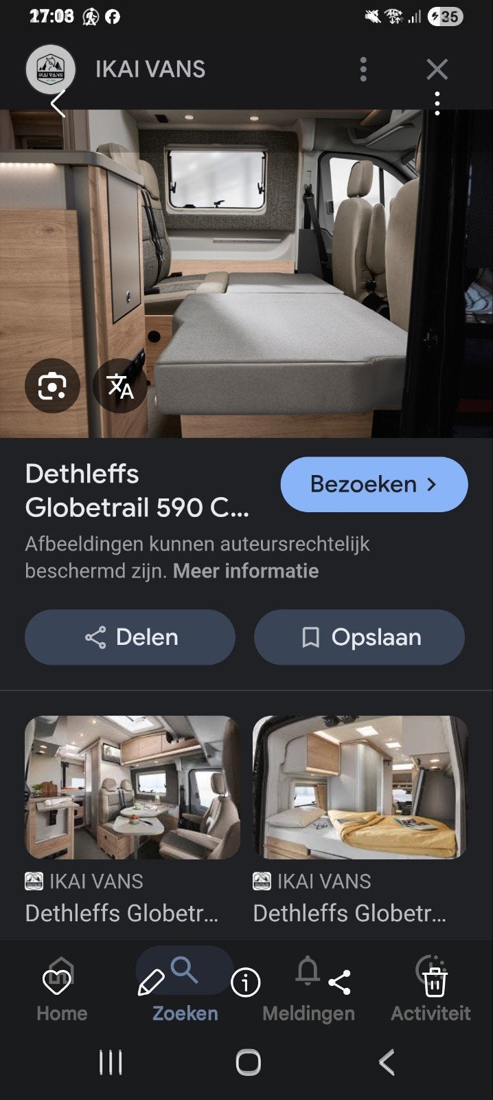 3e bed voor dethleffs globebus, Ophalen, Nieuw