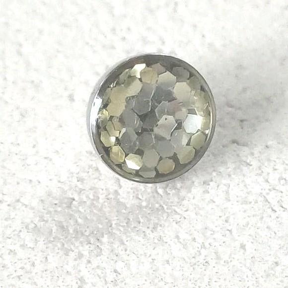 Zilverkleurige Melano twisted SAMPLE confetti 6mm, Verzenden, Nieuw