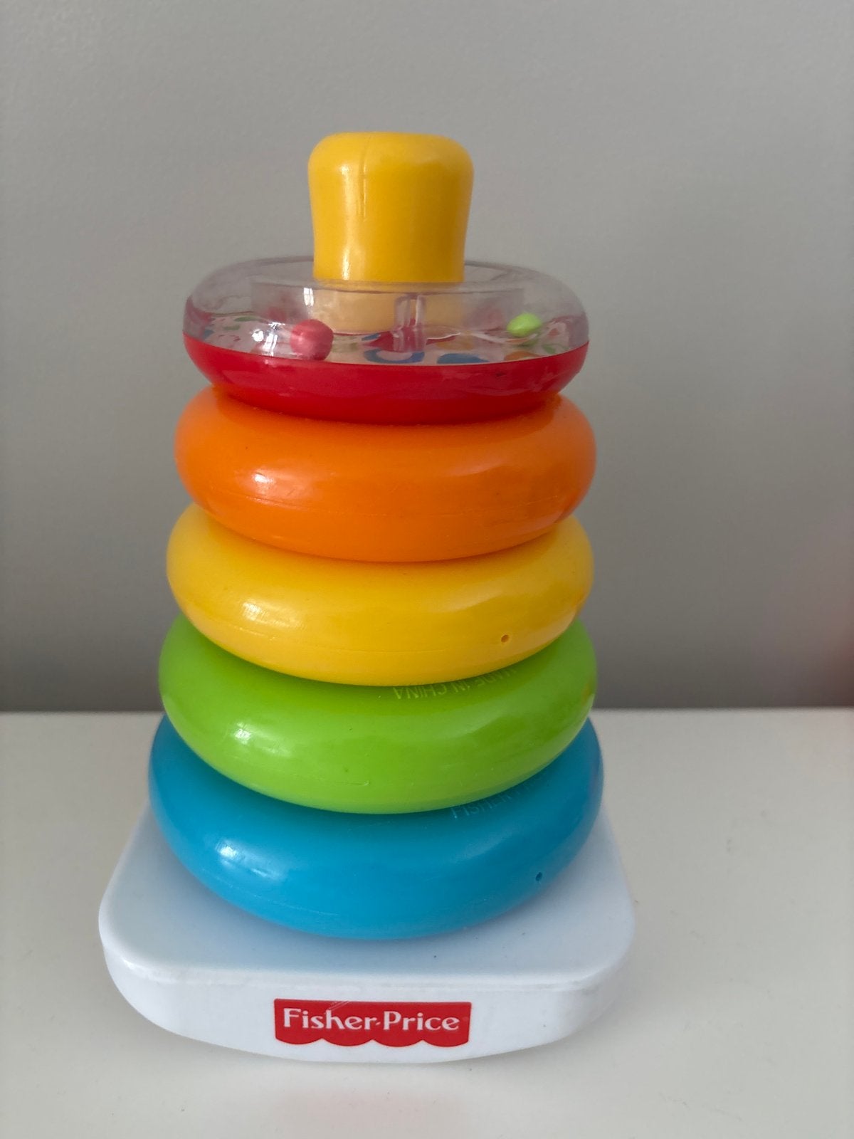 Fisher-Price Stapeltoren met Rammelaar Ringen, Kinderen en Baby's, Speelgoed | Fisher-Price, Ophalen of Verzenden, Gebruikt, Overige typen