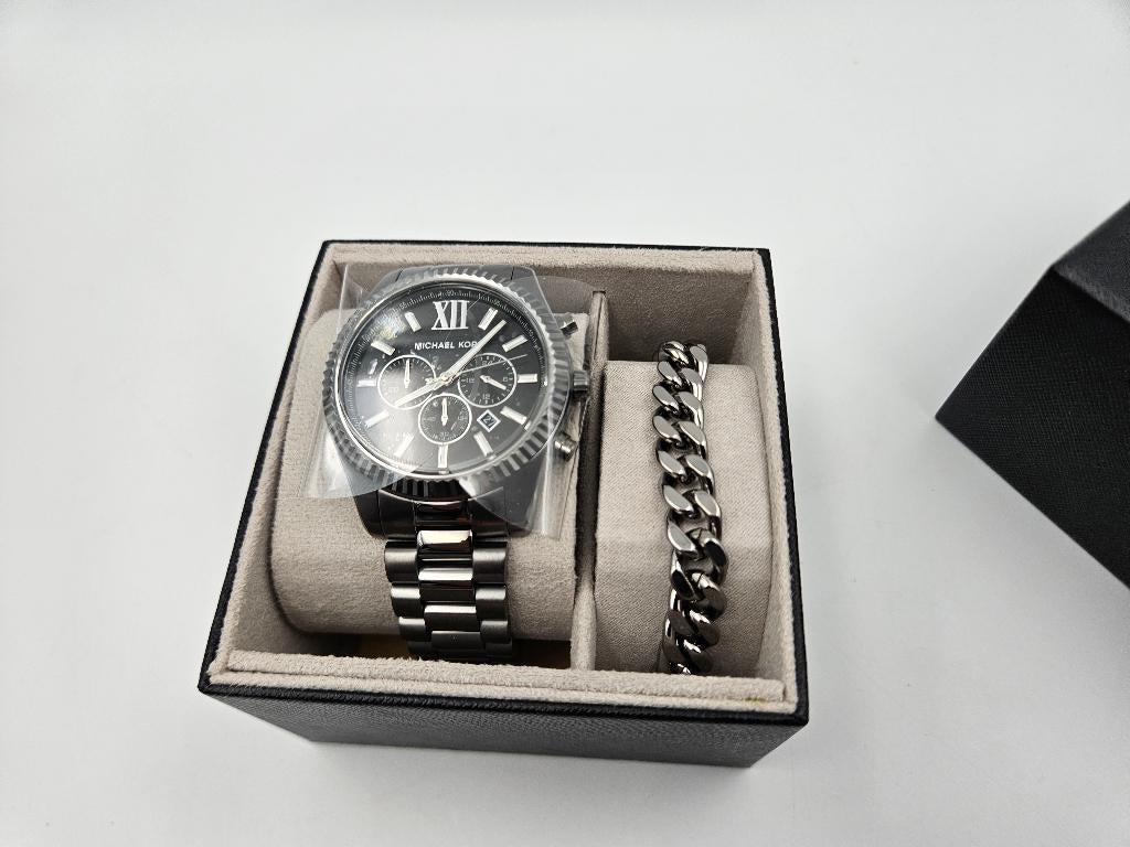 Michael Kors Lexington Horloge + Armband MK9217SET | Nieuw, Overige merken, Polshorloge, Overige materialen, Nieuw