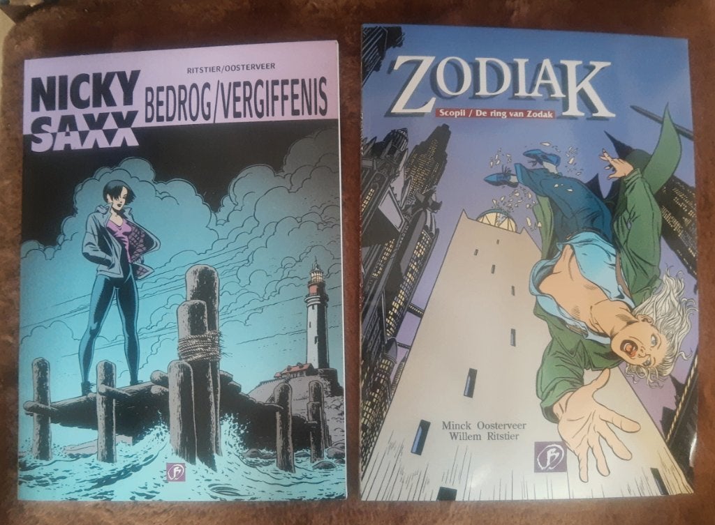 2x Minck Oosterveer / Nick Saxx & Zodiak, Meerdere stripboeken, Ophalen of Verzenden, Gelezen