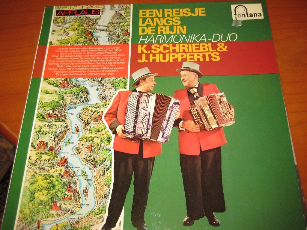 LP, K. Schriebl + J. Hupperts: Een reisje langs de Rijn, Ophalen of Verzenden, Zo goed als nieuw, LP