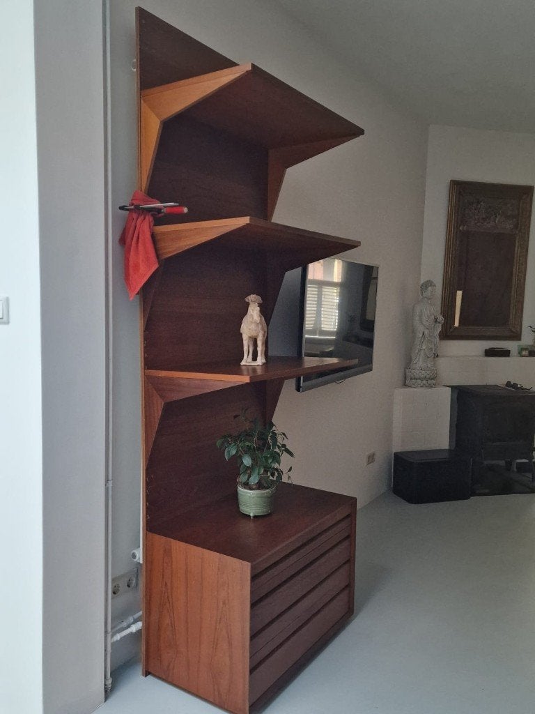 Poul Cadovius wand kast, Ophalen, Gebruikt, 200 cm of meer, Minder dan 150 cm