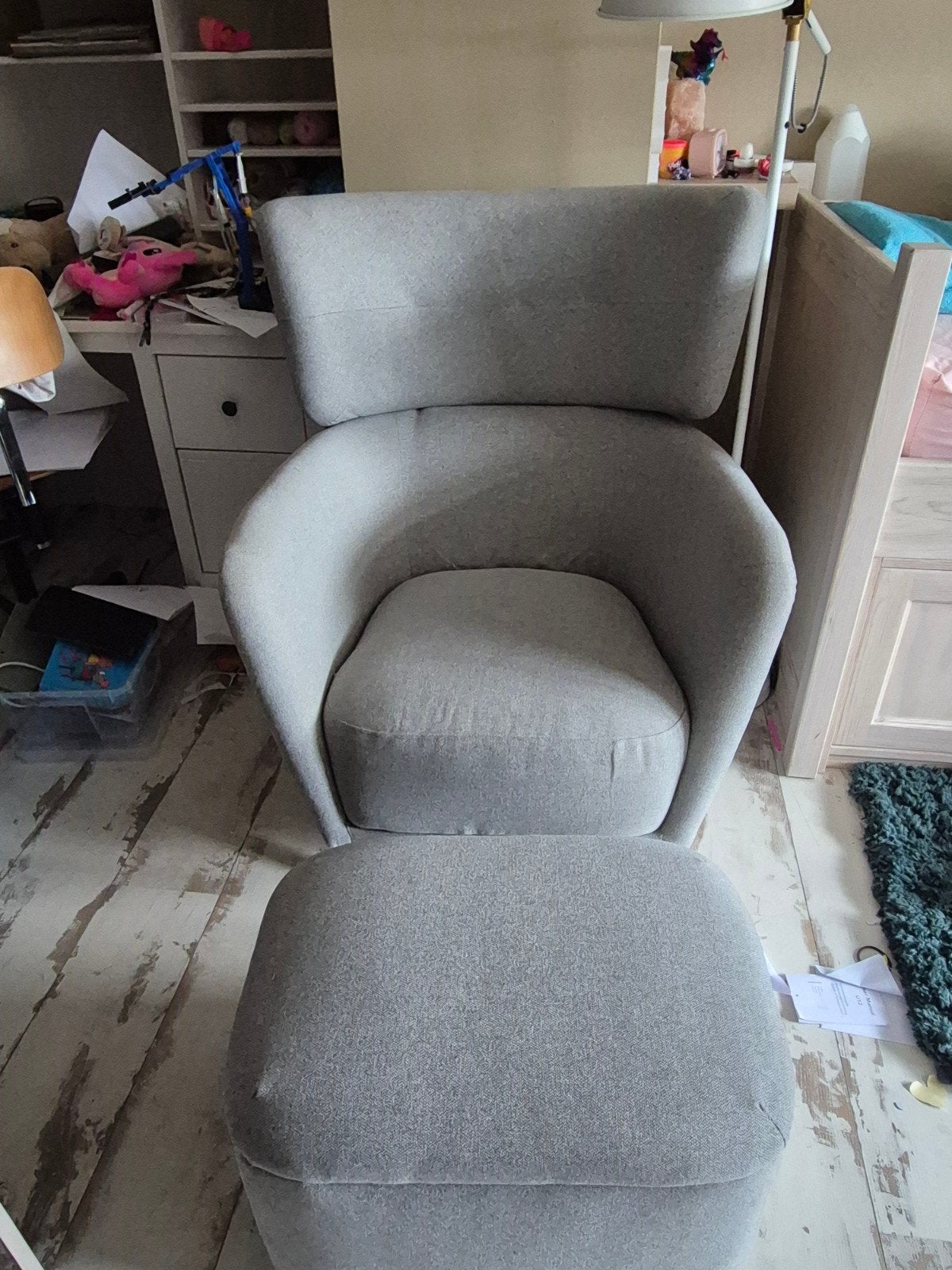 Fauteuil met voeten van Oskarshamn grijs, Ophalen, 75 tot 100 cm, Eenpersoons, Minder dan 150 cm