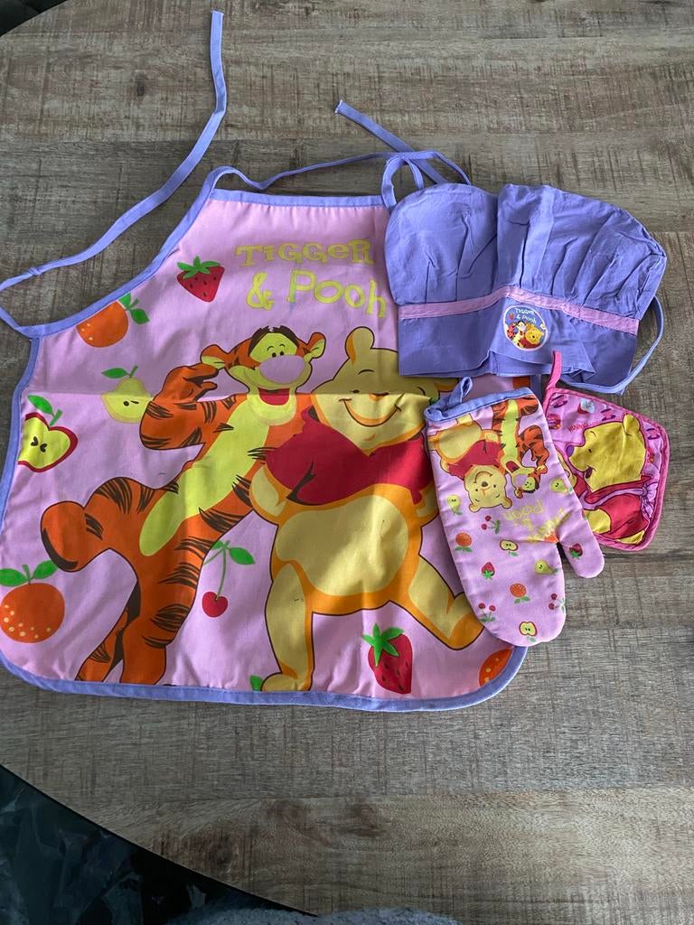 Kinder schort en koksmuts set - Tigger & Pooh, Ophalen of Verzenden, Zo goed als nieuw, Jongen of Meisje