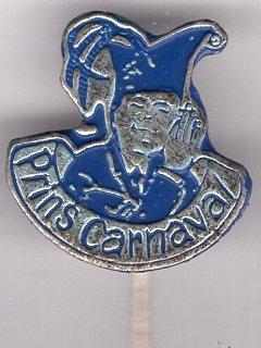 Prins Carnaval blauw op zilverkleurig speldje ( Z_225 ), Verzenden, Nieuw, Figuurtje, Speldje of Pin