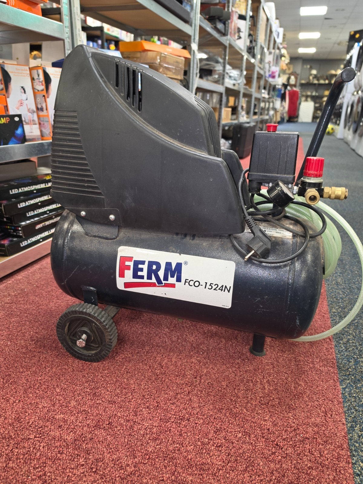 Ferm FCO-1524N Compressor - Gebruikt maar in goede staat, 6 tot 10 bar, Ophalen of Verzenden, 25 tot 100 liter, Info@ferm.com