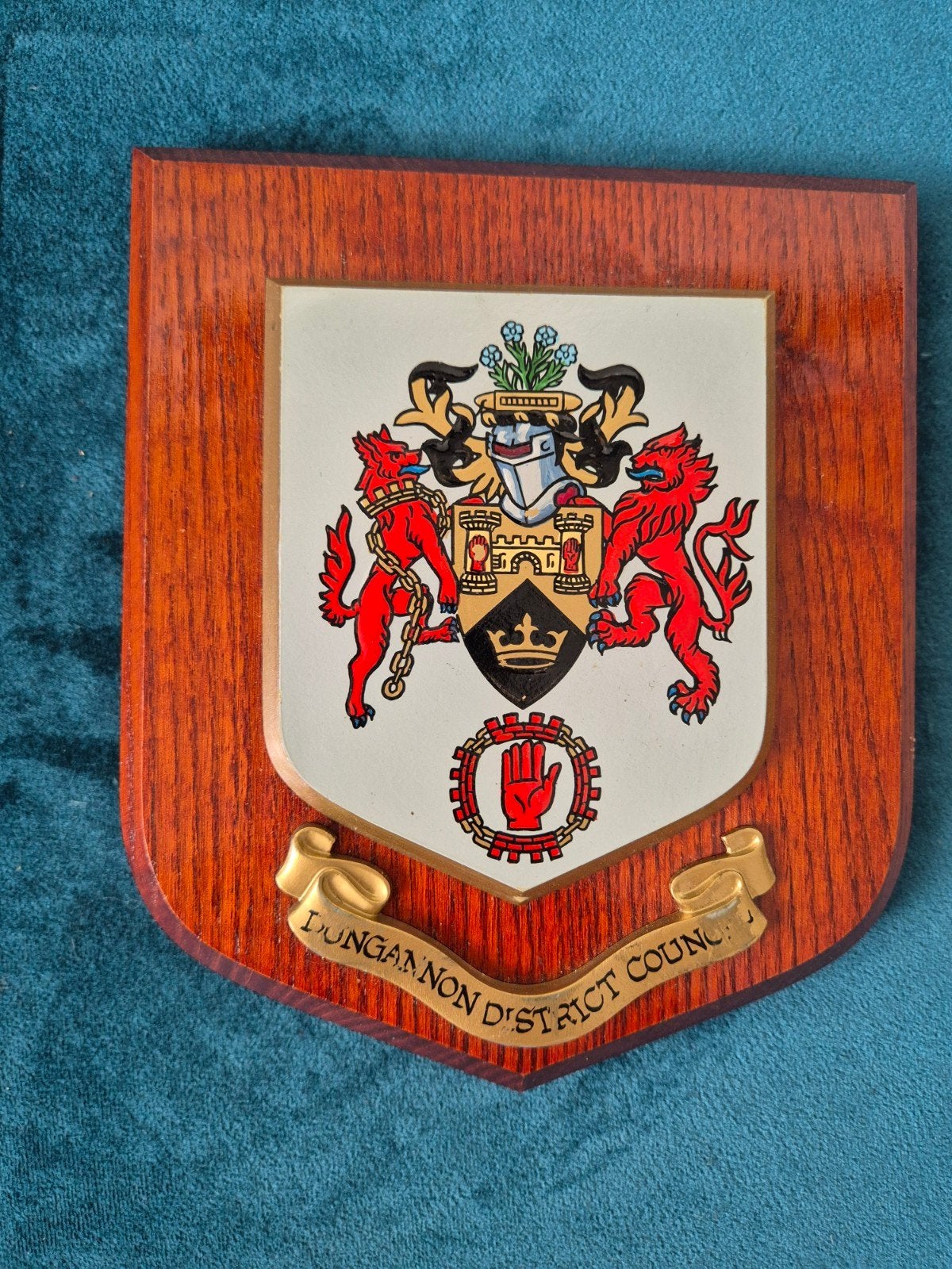 Wapenschild Dungannon District Council, Ophalen of Verzenden, Landmacht, Nederland, Embleem of Badge