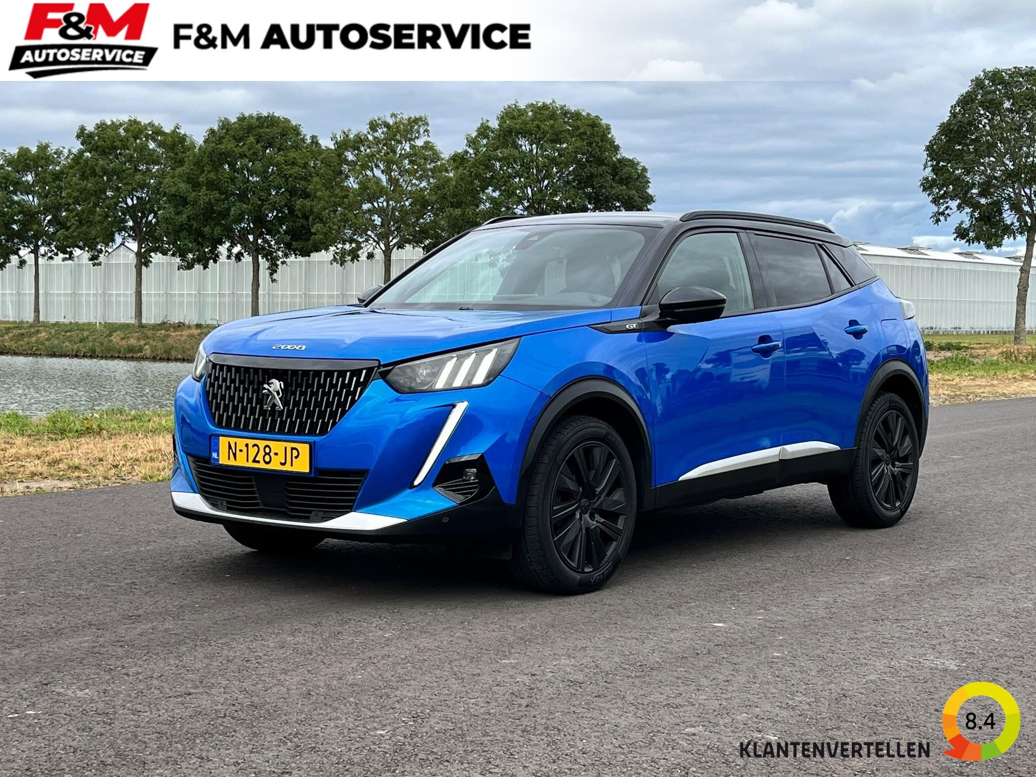 Peugeot 2008 1.2 PureTech GT Clima, cruise, pdc, camera, bli, Gebruikt, Euro 6, Blauw, Alcantara