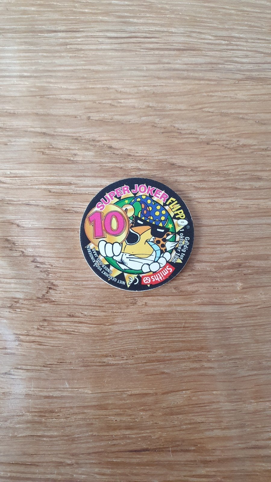 Joker Flippo 10 punten met gele poot Chester Cheetos Smiths, Verzamelen, Flippo's, Verzenden