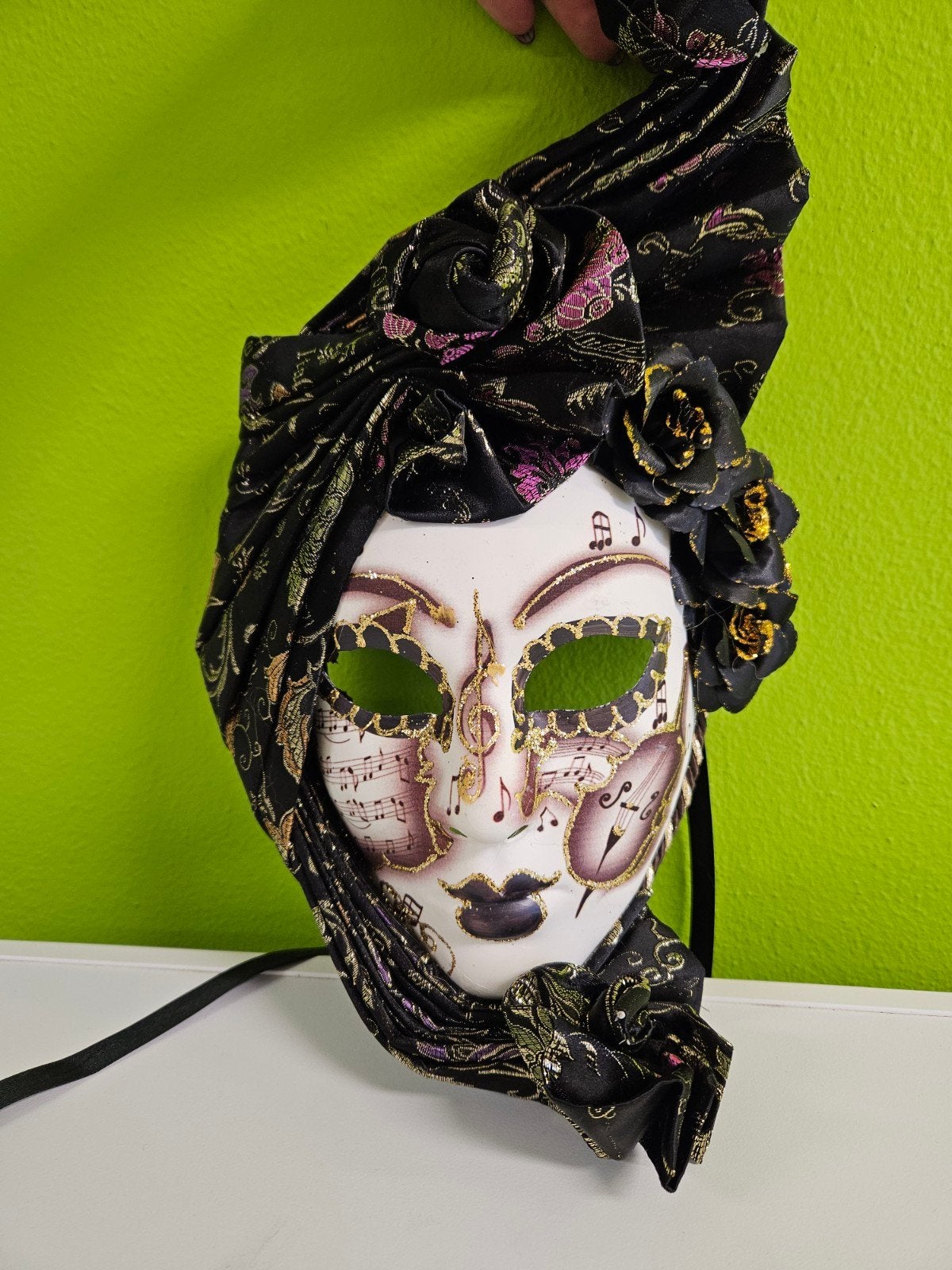 Origineel Venetiaans masker - Handgemaakt in Italië, Fantasie, Handgemaakt, Zo goed als nieuw, Kunststof