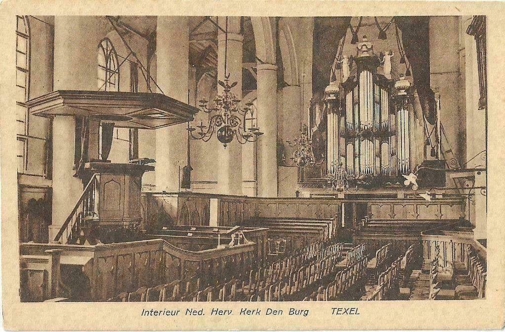 AK Texel - Ned. Herv. Kerk Den Burg, Verzenden, 1920 tot 1940, Ongelopen, Waddeneilanden