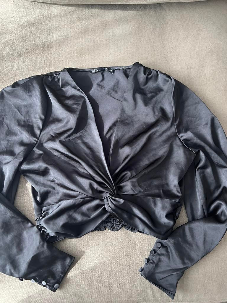 Zara top maat M, Verzenden, Zo goed als nieuw, Maat 38/40 (M), Zwart