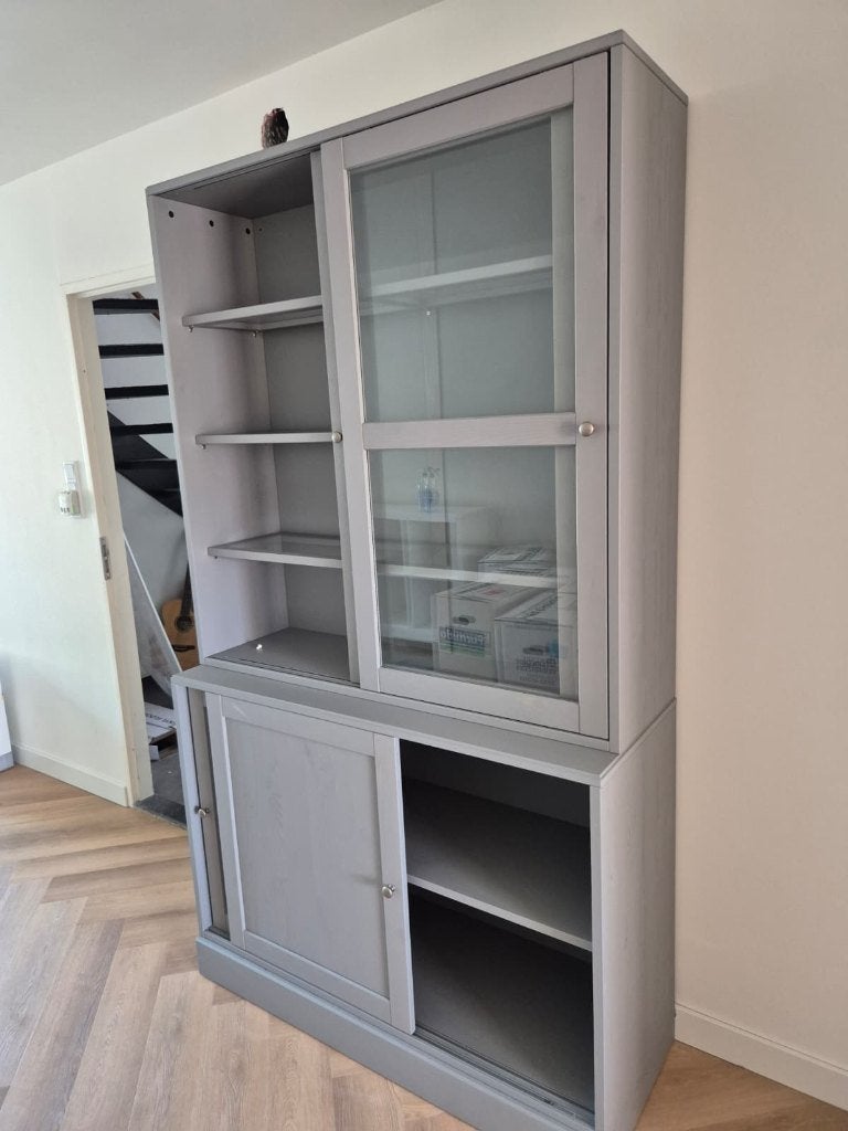 IKEA HAVSTA vitrinekast, Ophalen, Met deur(en), 100 tot 150 cm, 200 cm of meer