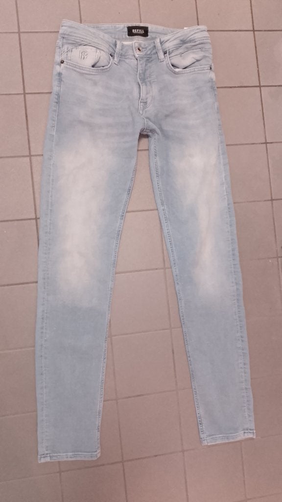 Refill Lucas Slim Gym Bleached L32 heren Jeans Maat W29, Blauw, Ophalen of Verzenden, Gedragen, Refill