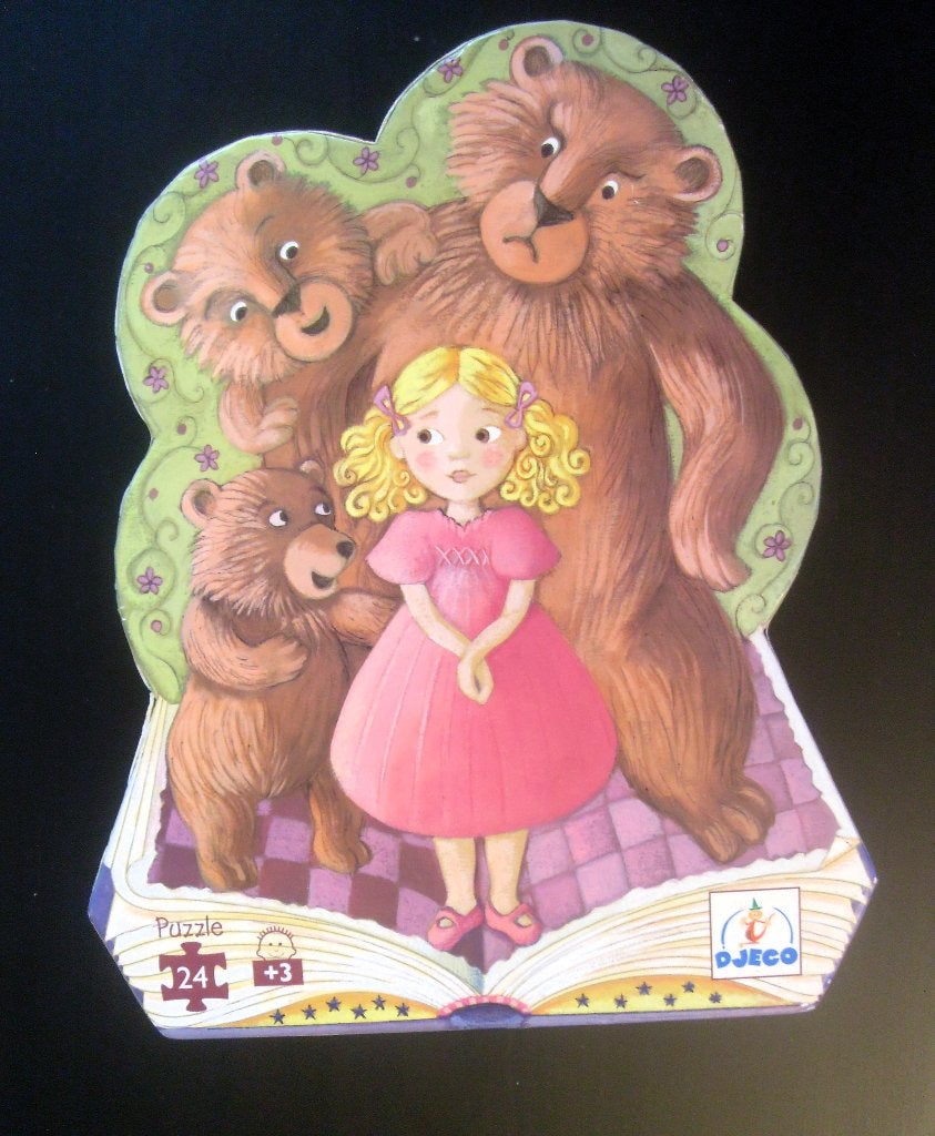 Djeco Puzzel / Goudlokje kinder puzzle / 3 beren / kids, Ophalen of Verzenden, 10 tot 50 stukjes, Zo goed als nieuw, 2 tot 4 jaar