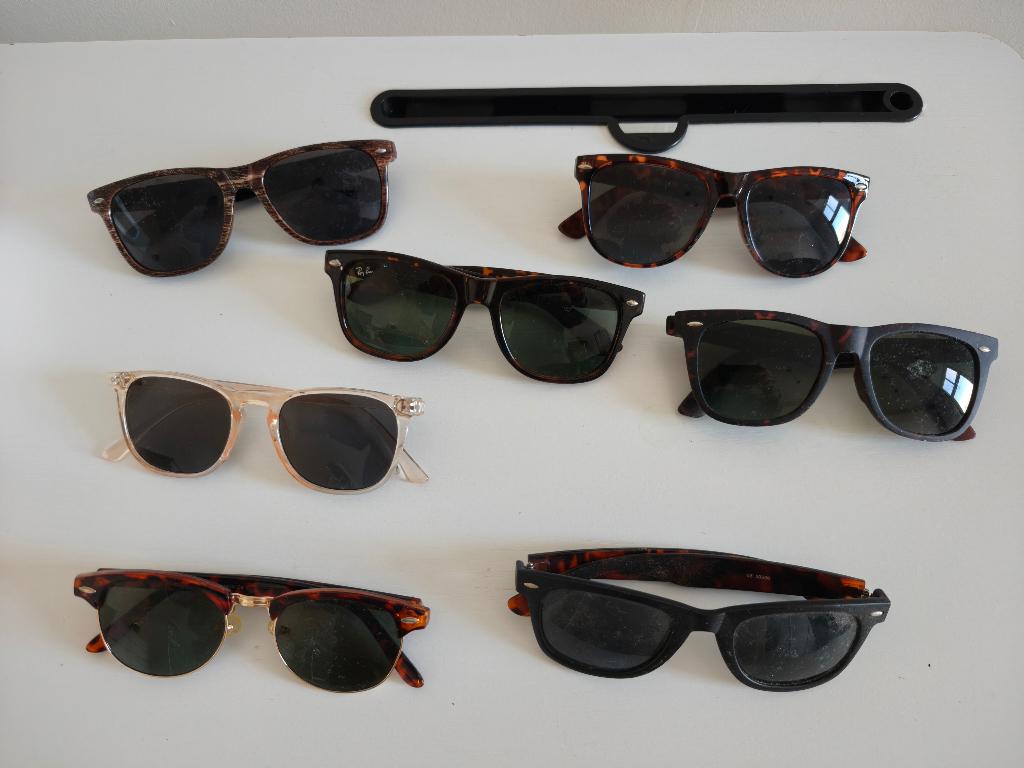 Bundel zonnebrillen Ray-Ban Wayfarer en overige (7 stuks), Ophalen of Verzenden, Zwart, Bril, Ray-Ban