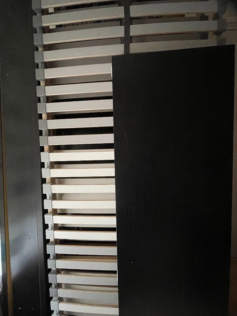 IKEA Malm bed donkerbruin met beddengoed Gratis?, Ophalen, Gebruikt, Bruin, Tweepersoons