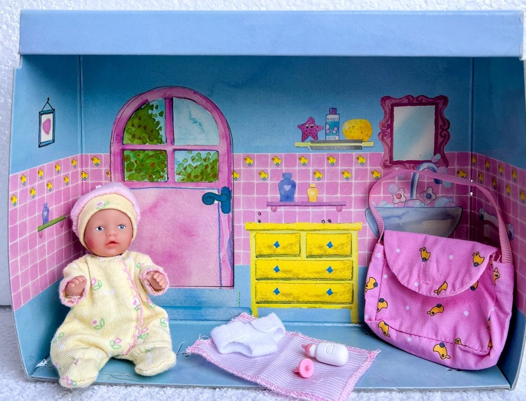 Mini baby born luiertas met mini baby born popje, Kinderen en Baby's, Ophalen of Verzenden, Zo goed als nieuw, Overige typen