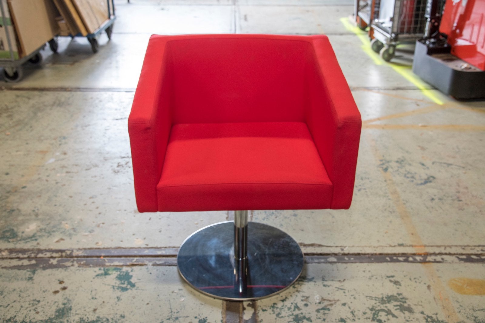 Draaifauteul Offecct Solitaire rood, Ophalen, Minder dan 50 cm