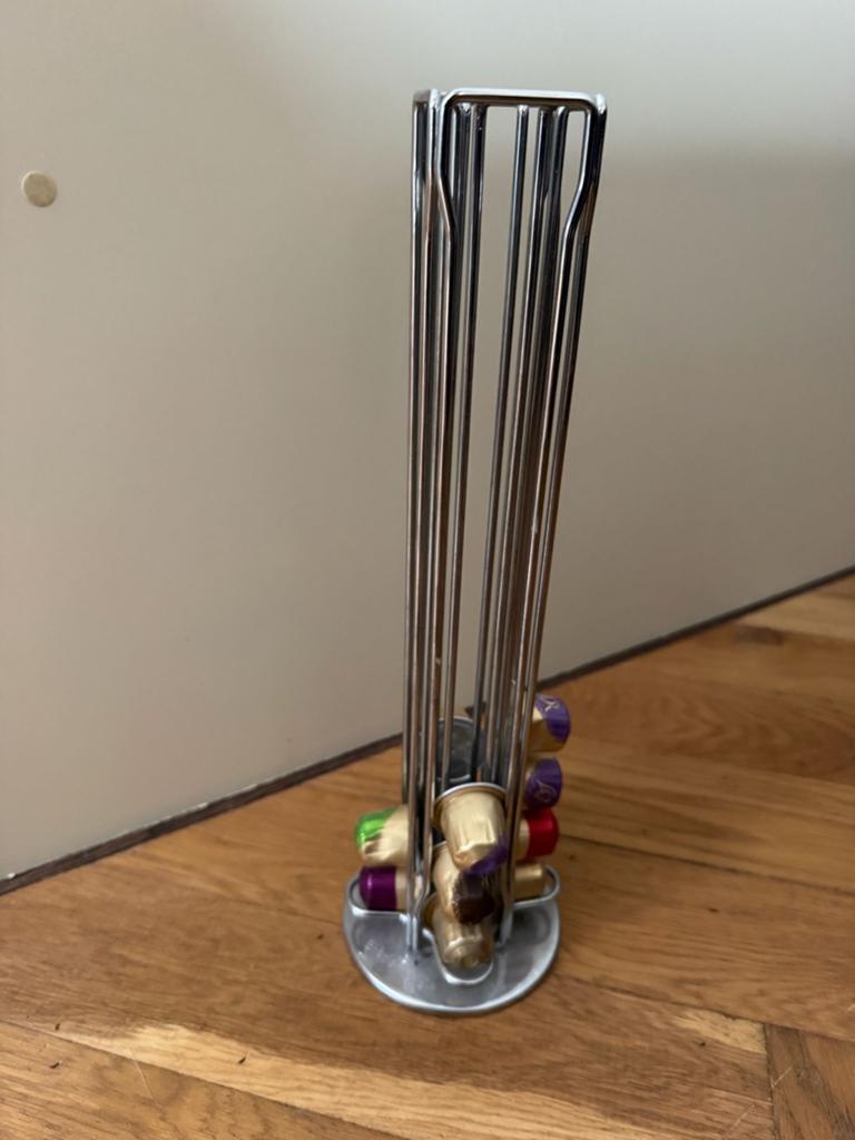 Nespresso capsulehouder - Chroom - Draaibaar, Witgoed en Apparatuur, Koffiemachine-accessoires, Gebruikt, Capsulehouder, Nespresso