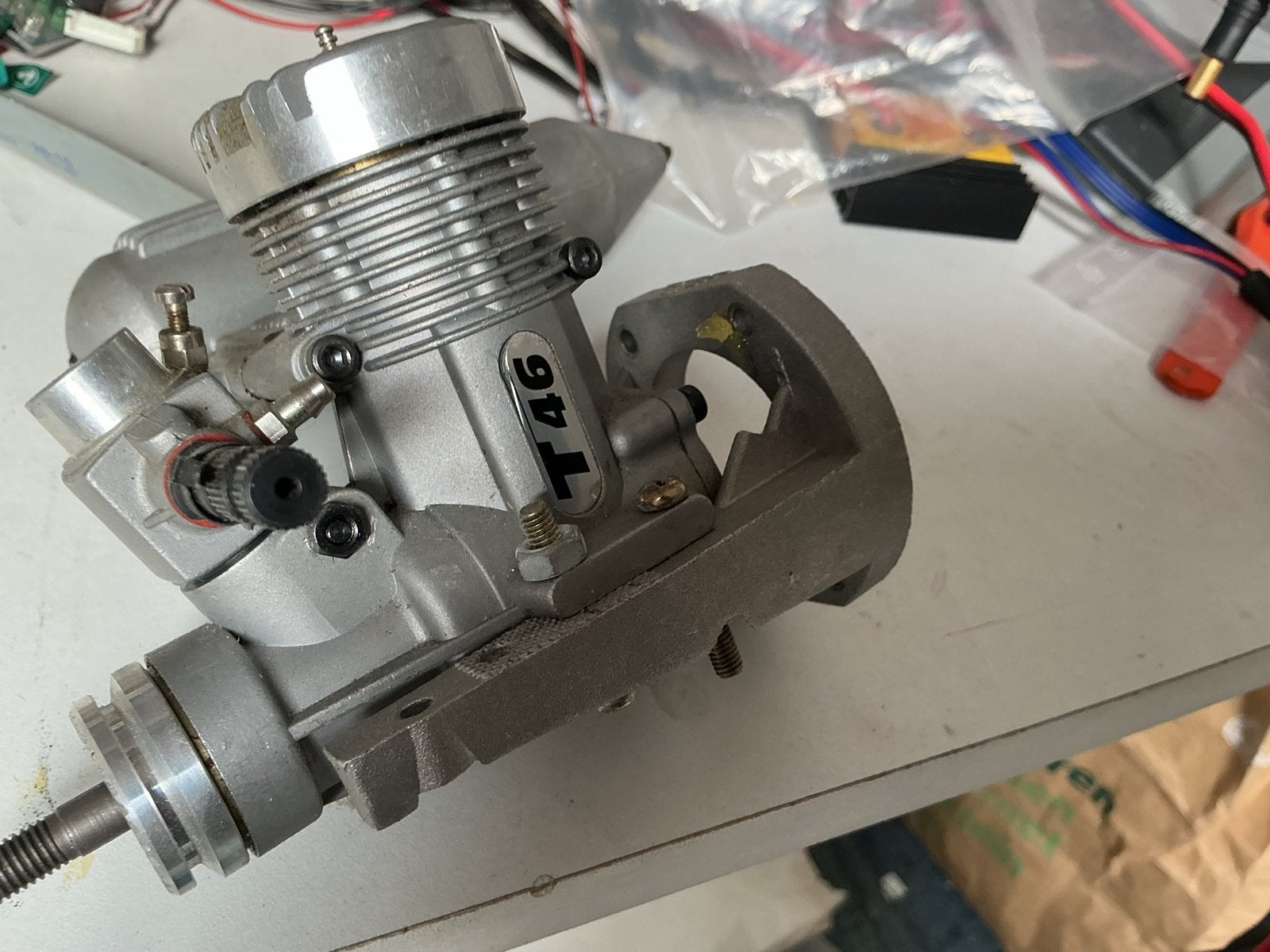 RC Vliegtuigmotor T46 - Gebruikt, Ophalen of Verzenden, Gebruikt, Vliegtuig, Overige merken