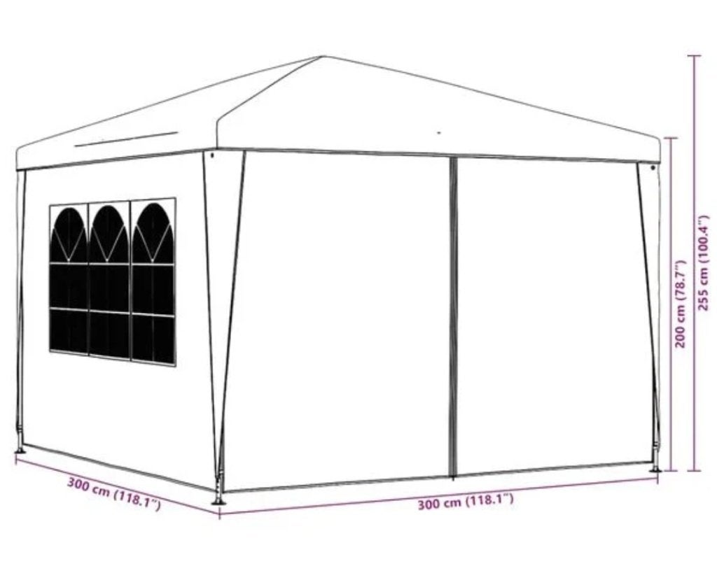 Partytent, Ophalen, Opvouwbaar, Partytent, Minder dan 4 meter