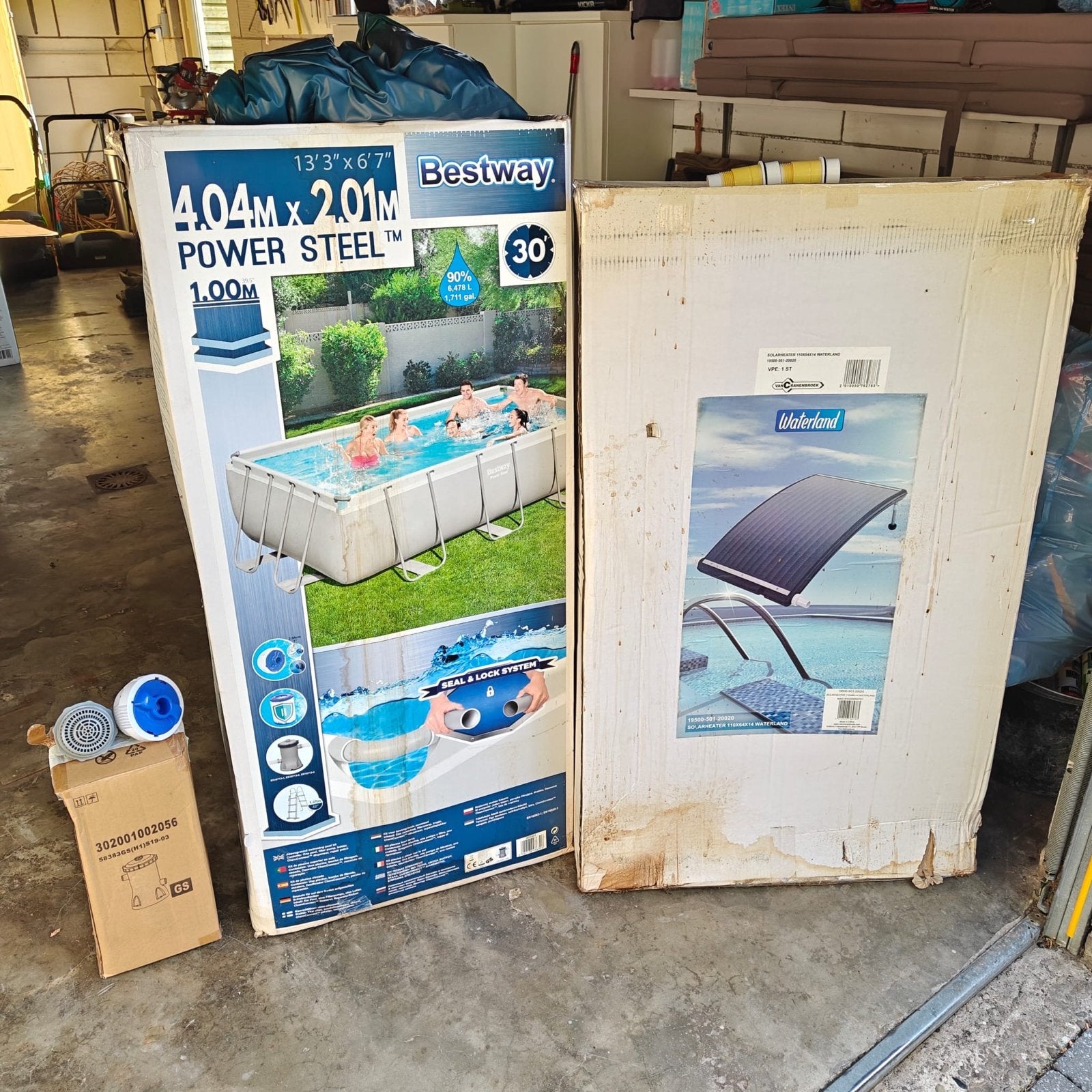 Bestway Power Steel Zwembad met Waterland Solar Heater, Tuin en Terras, Zwembaden, Ophalen, Gebruikt, 200 tot 300 cm, 80 tot 120 cm
