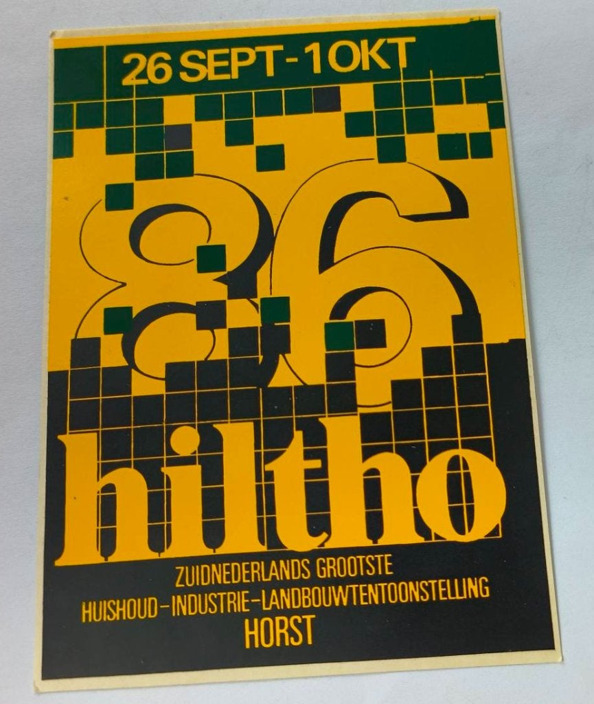 Sticker Hiltho 1986 Horst, Ophalen of Verzenden, Zo goed als nieuw, Bedrijf of Vereniging