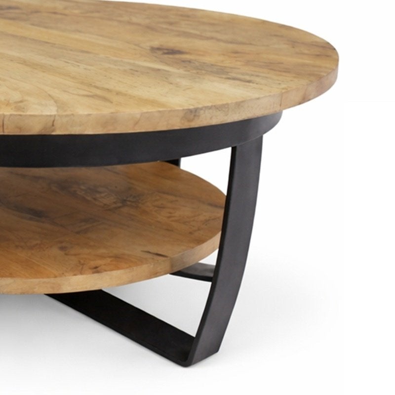 Salontafel Bijzettafel van Mangohout Tafel Mango, Overige houtsoorten, De Hanze Herten BV, Industrieel, Boho, Rond