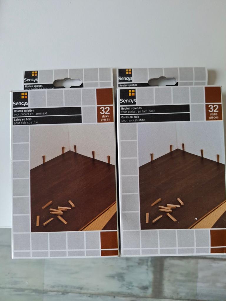 64 Houten spietjes tbv vloer leggen, Minder dan 10 cm, Overige typen, Nieuw, Minder dan 50 cm