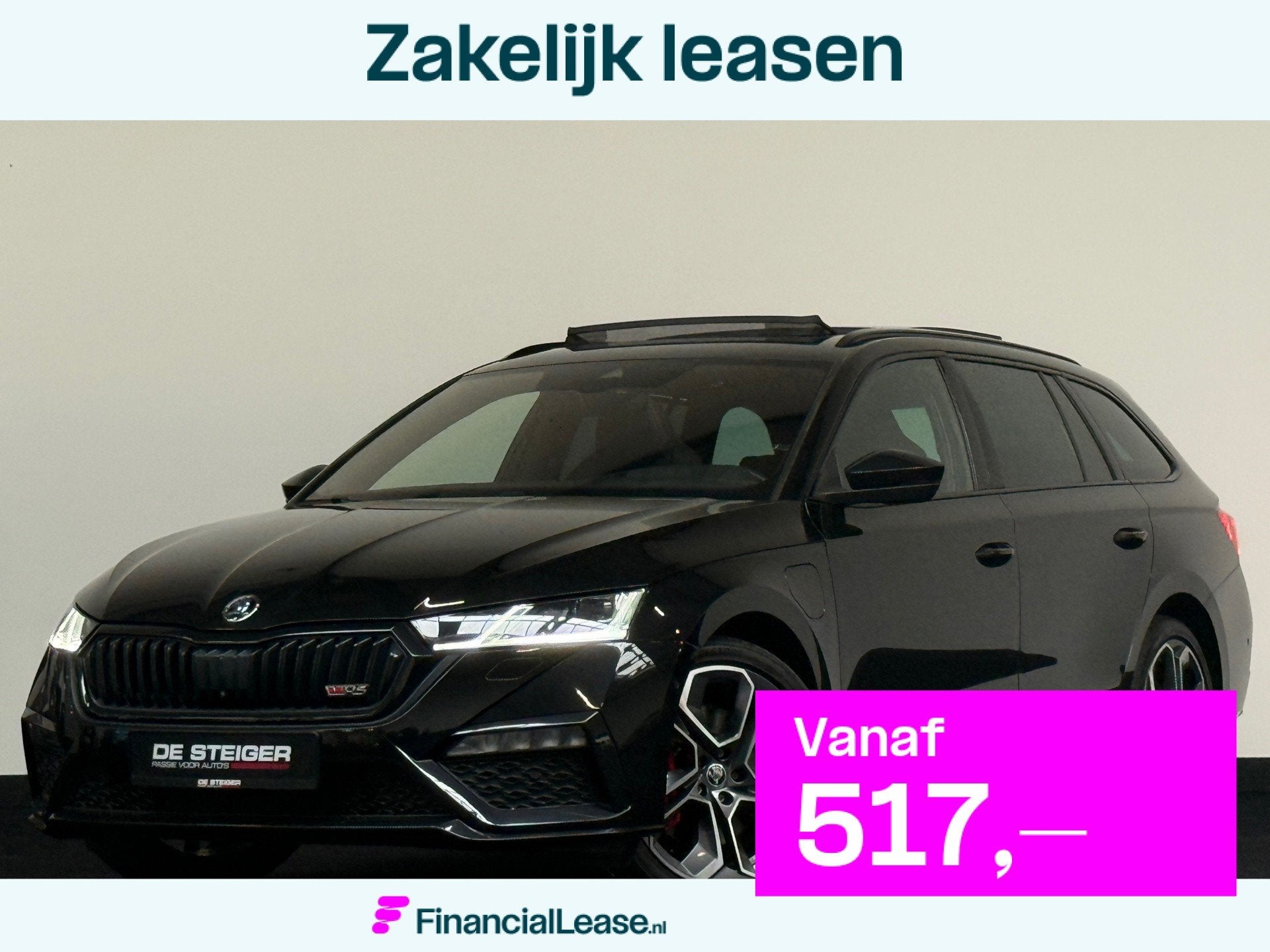 Skoda Octavia Combi 1.4 TSI RS iV PHEV Pano 360 Sfeer Headup, Gebruikt, Zwart, 4 cilinders, Zwart