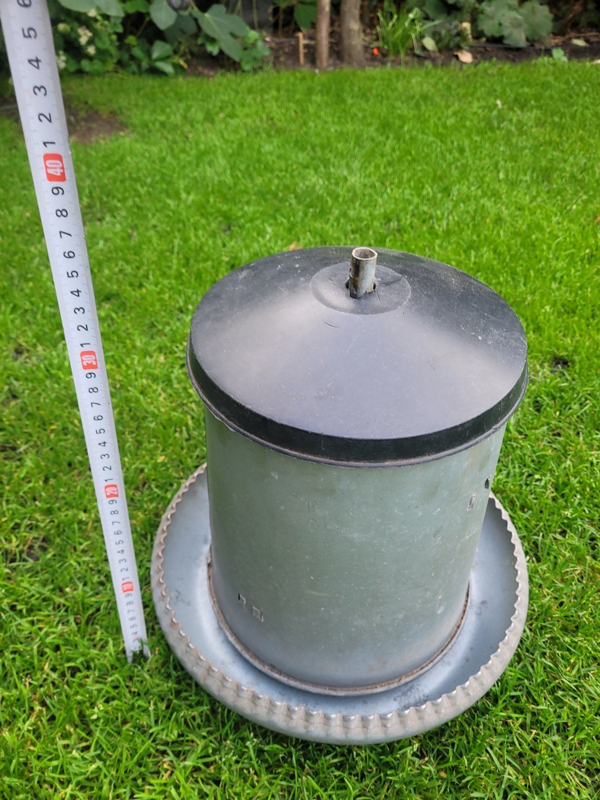 Verzinkte Voersilo voor kippenvoer 35 cm hoog, Ophalen, Drinken en Voederen