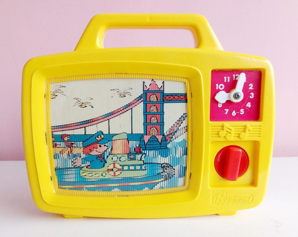 Redbox vintage speelgoed televisie met muziek 1985, Ophalen of Verzenden, Zo goed als nieuw