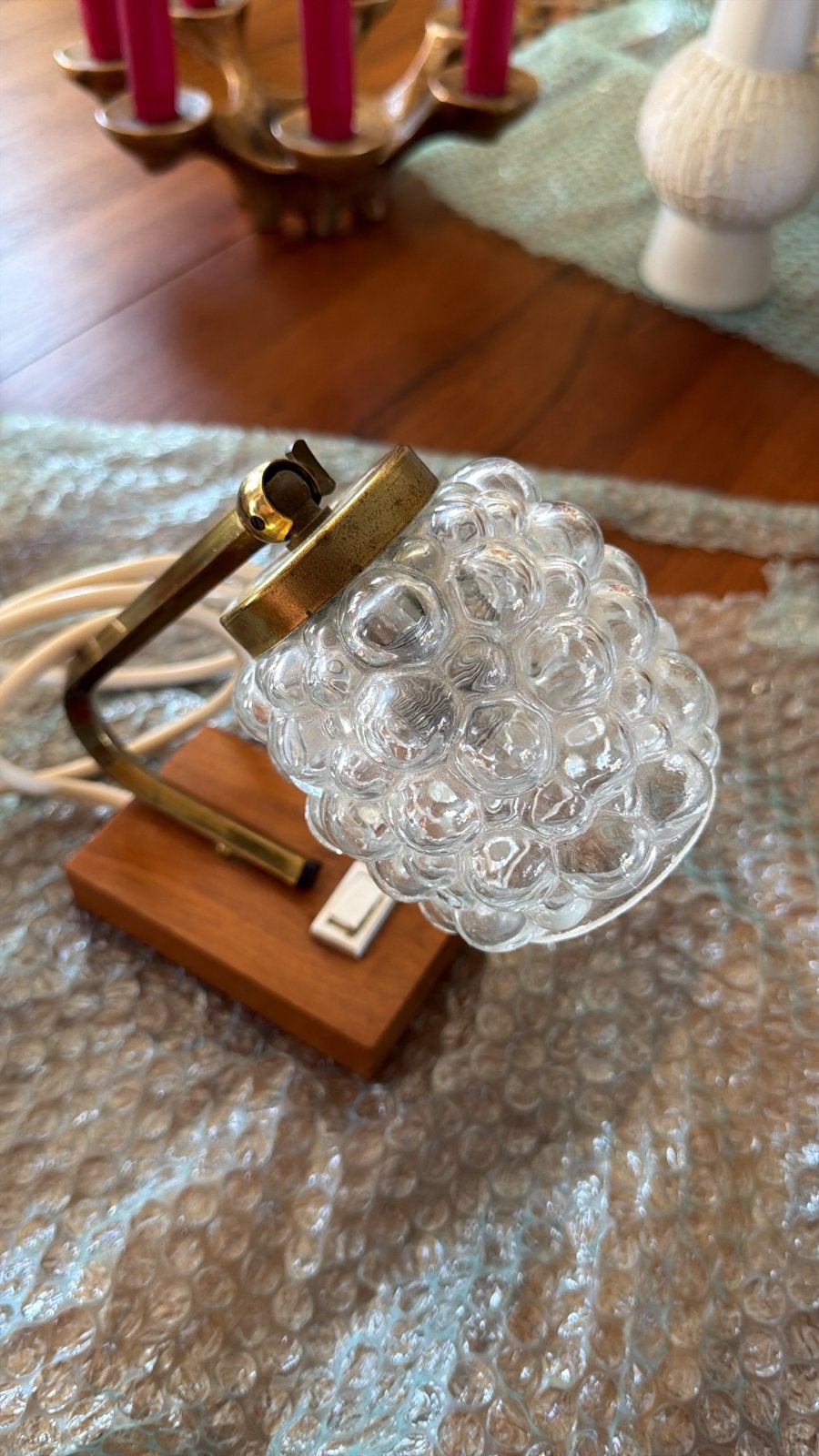 Vintage Helena Tynell Bubble Glas Tafellamp, Ophalen of Verzenden, Huis en Inrichting