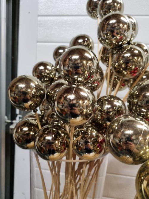 B235 kerstballen op stok decoratie, Diversen, Kerst, Ophalen of Verzenden, 'T Olde Gre-j, Info@toldegrej.nl, Endepoelstraat 20f Didam