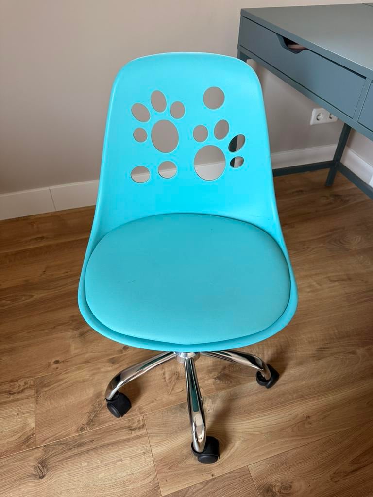 Bureaustoel, Ophalen, Zo goed als nieuw, Blauw, Bureaustoel