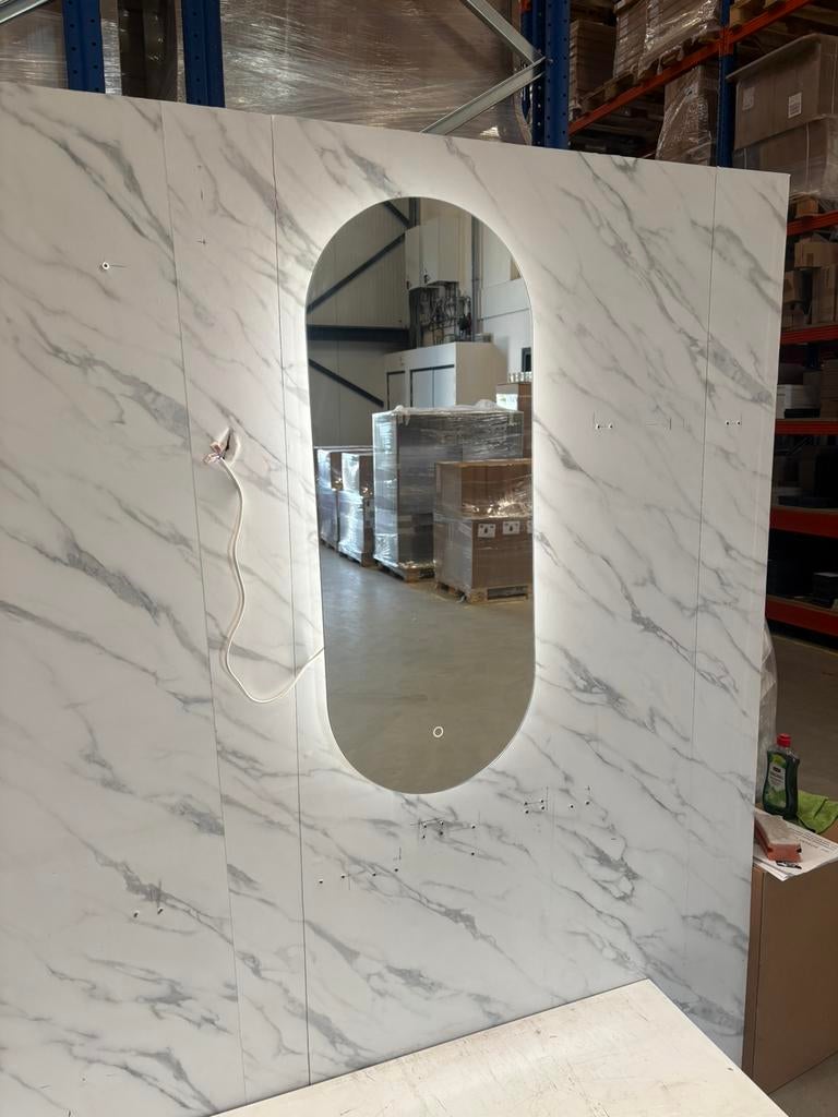 H&R Spiegel Oval 40 x 100 cm met verlichting