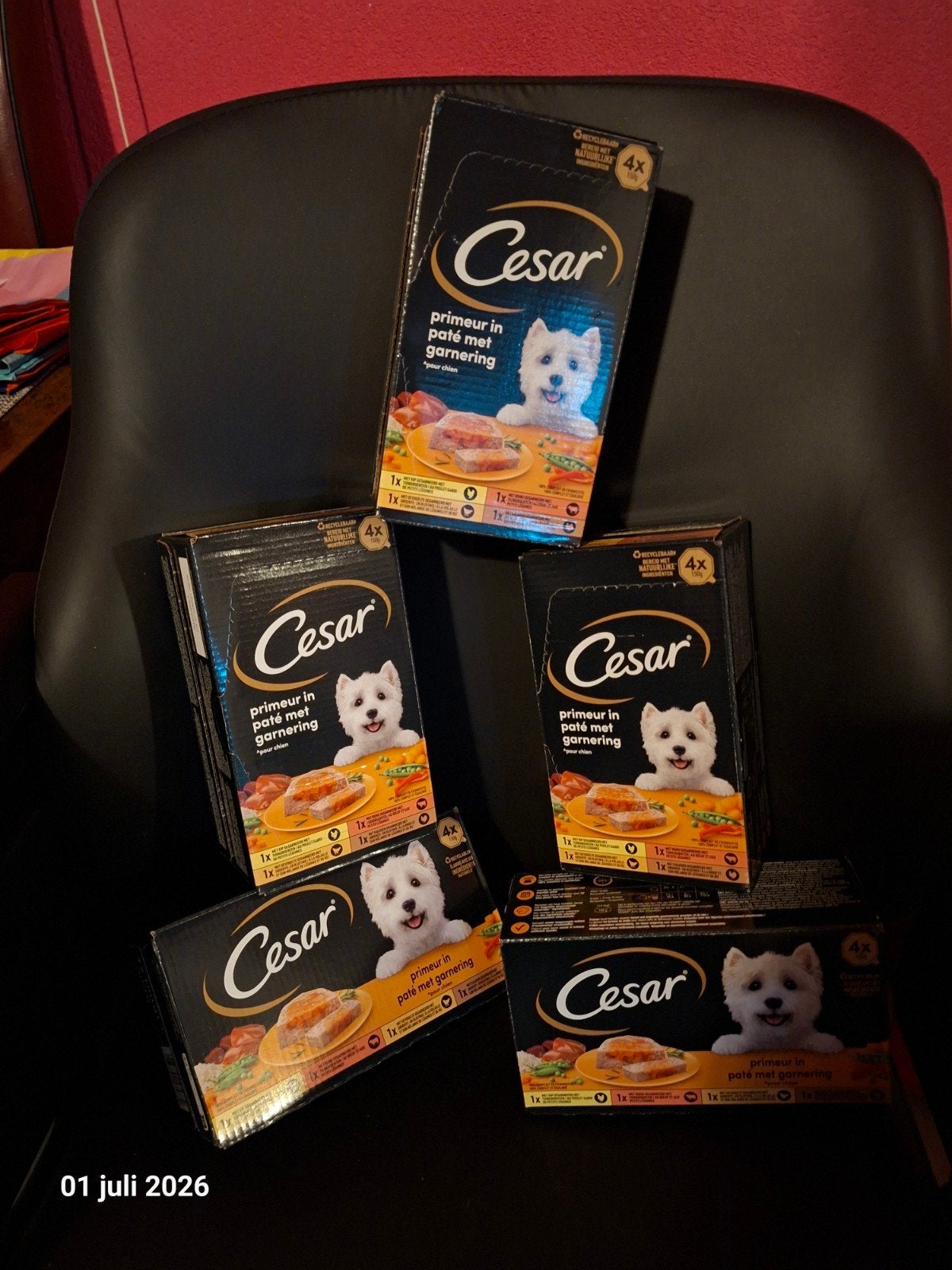 5x cesar honden vlees, Dieren en Toebehoren, Dierenvoeding, Ophalen, Hond