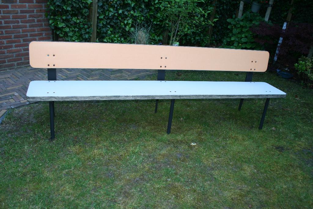Zware tuinbank, lengte 2,60 m., Ophalen, Gebruikt, Kunststof