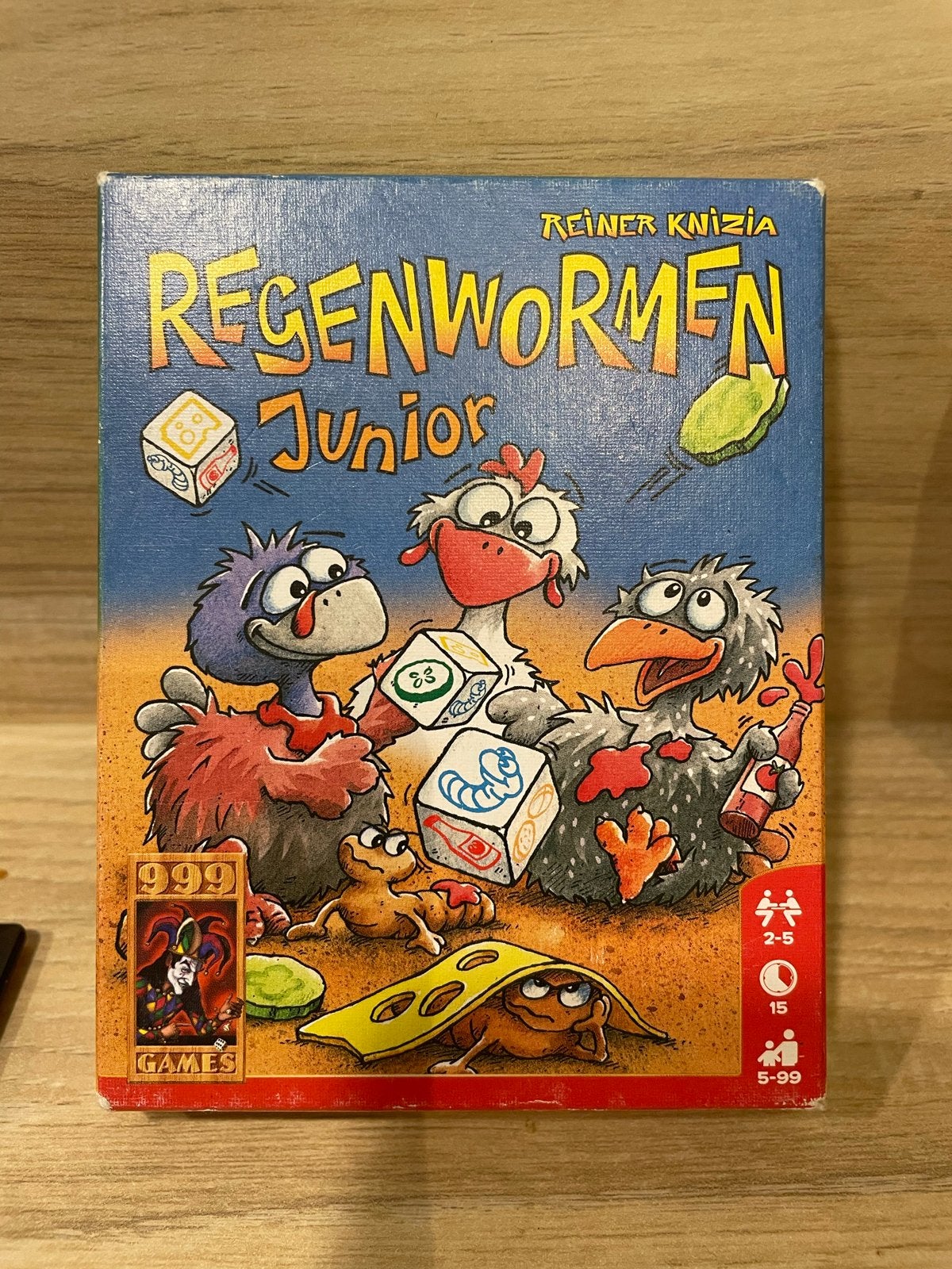 Regenwormen Junior - Leuk dobbelspel voor kinderen, Drie of vier spelers, Ophalen of Verzenden, Gebruikt