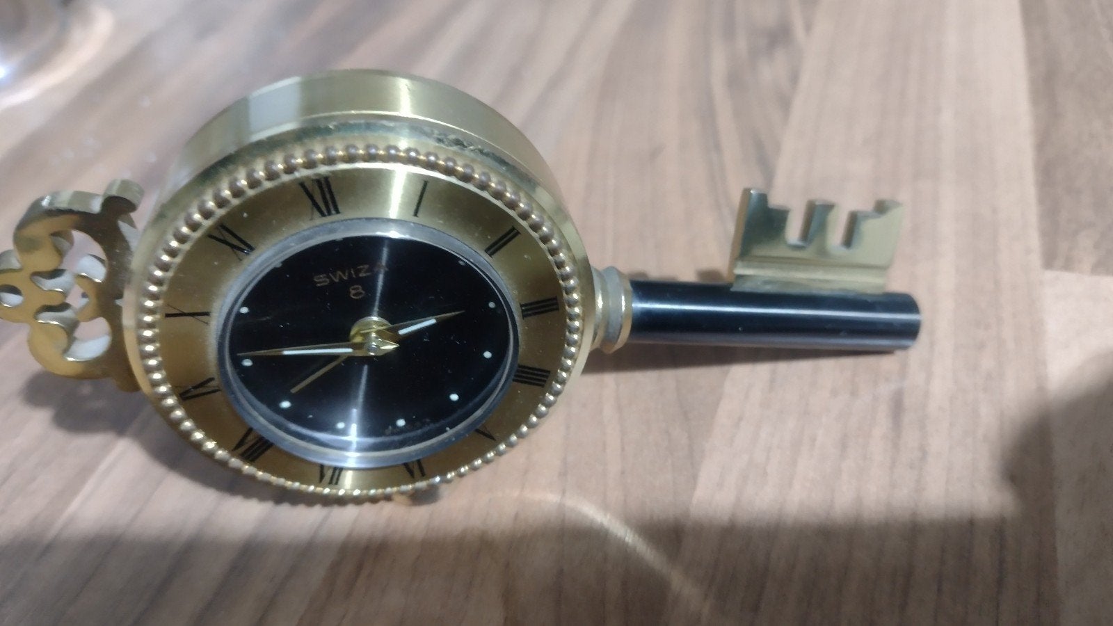 Vintage Swiza 8 Sleutel Wekker - Swiss Made, Antiek en Kunst, Antiek | Klokken, Ophalen of Verzenden