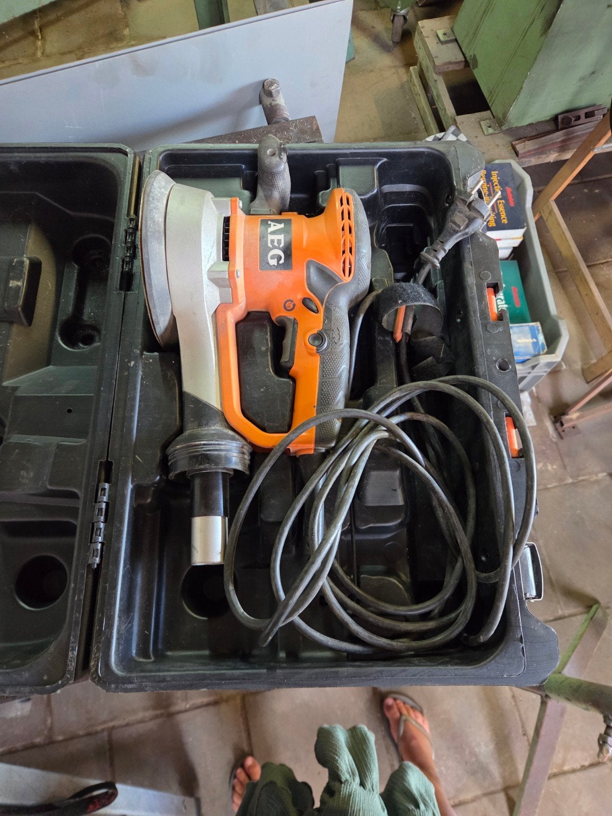 AEG EX 150 ES Excentrische Schuurmachine 440W, Doe-het-zelf en Verbouw, Gereedschap | Schuurmachines, Ophalen of Verzenden, Zo goed als nieuw