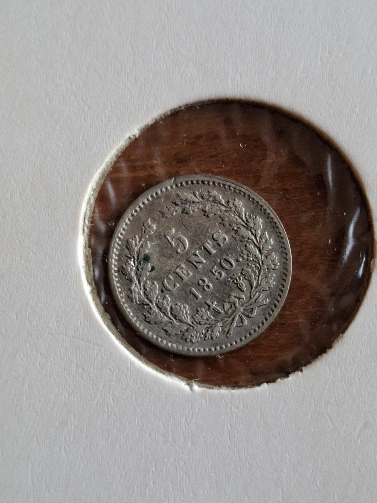 Zilveren 5 cent munt Willem II uit 1850, Ophalen of Verzenden, Koning Willem II, 5 cent, Losse munt
